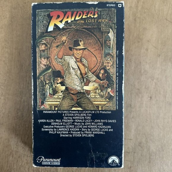 Paramount Indiana Jones and the Raiders of the Lost Ark VHS Tape - Picture 1 of 2